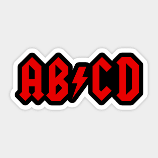 ACDC ABCD Parody Shirt rock and roll Sticker